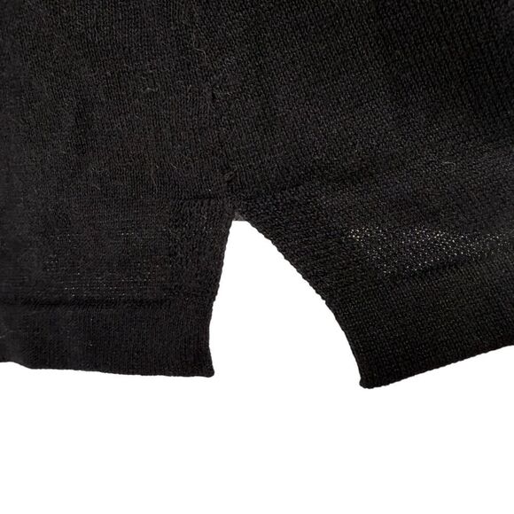 Bobbie Bell Vintage Valentines Sweater Size L Black Heart Beaded Round Neck 90s - Picture 6 of 7